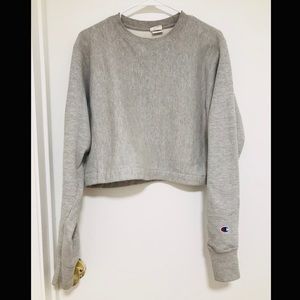 Champion Gray Croptop Sweater - Small